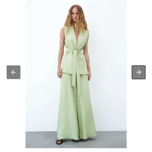 Zara high-waisted wide leg pants